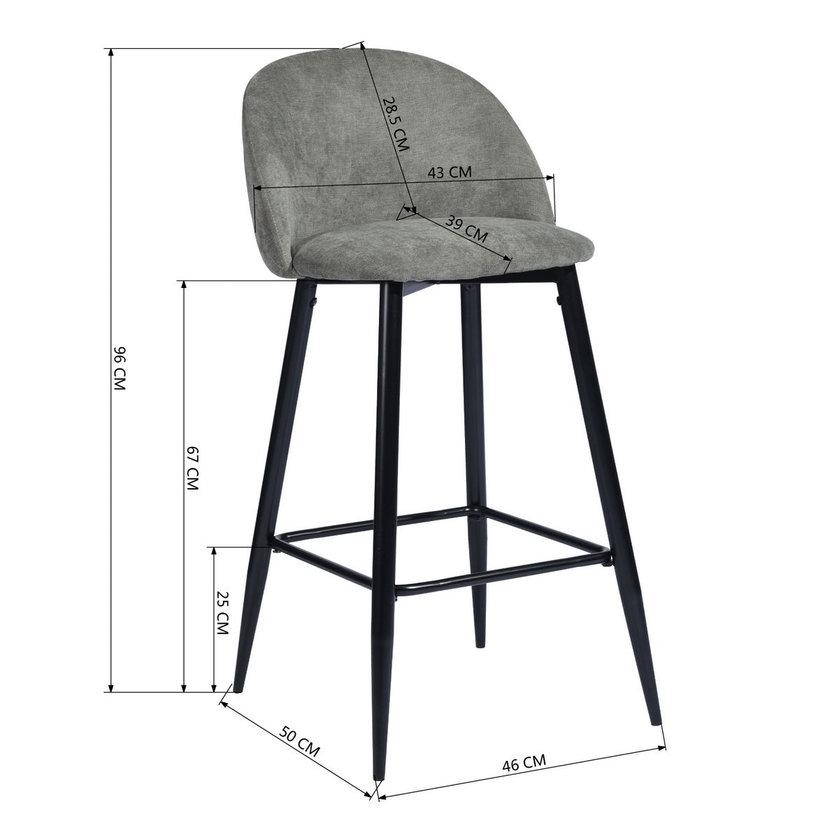 Barstools Fabric Upholstered Bar Stools Haseeb
