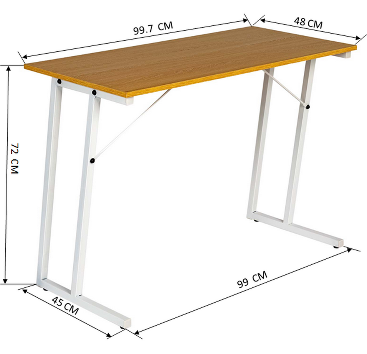 Computer Desk Simple Writing Office Table with Shelf Hero