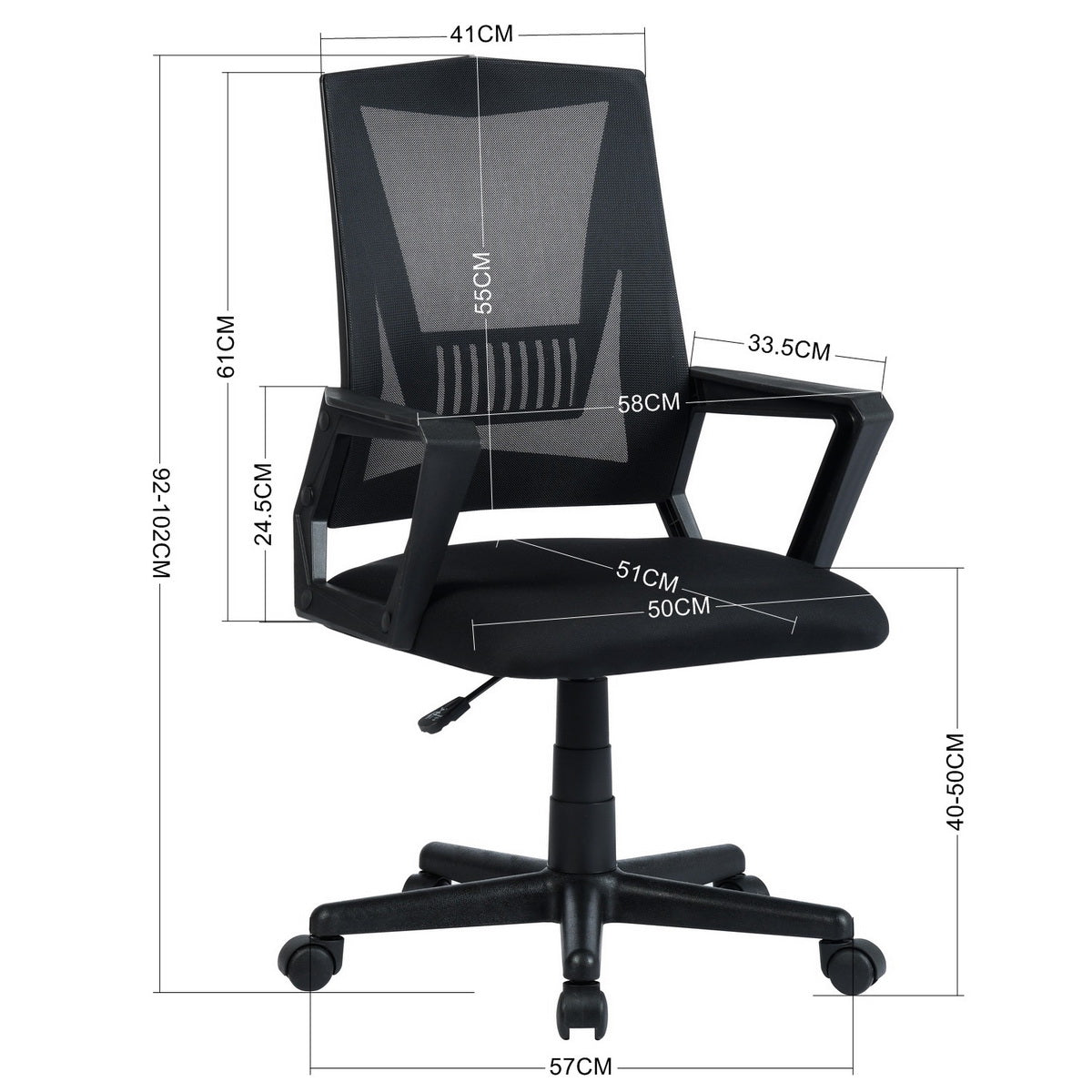 Home Study Chair Modern Home Office Desk Chair Mesh Upholstery Iael