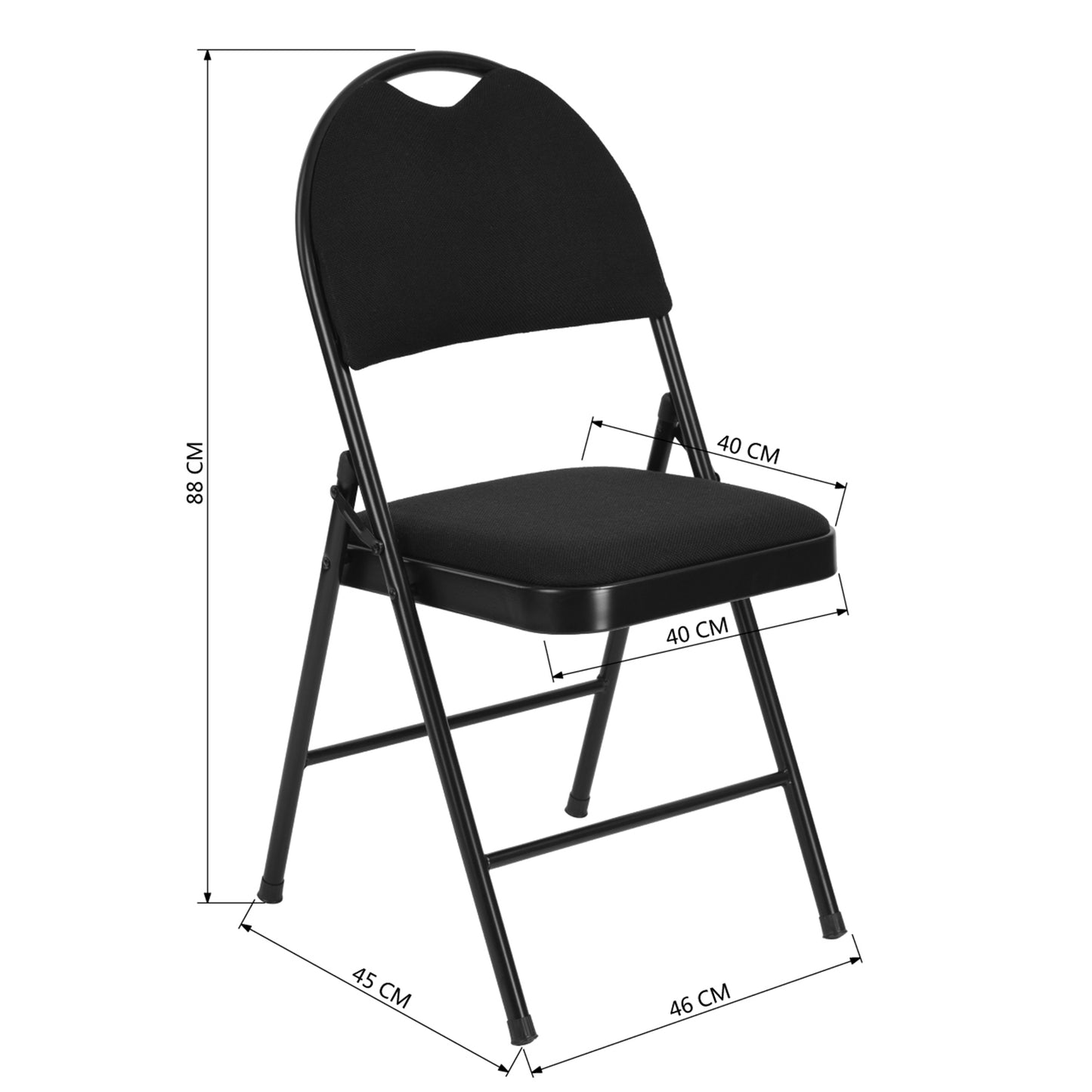 Fabric Upholstered Folding Chairs Jen
