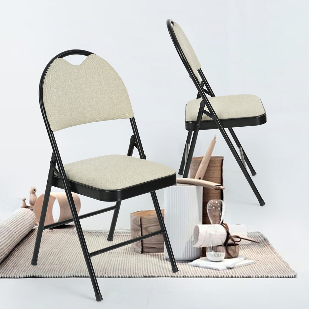 Fabric Upholstered Folding Chairs Jen