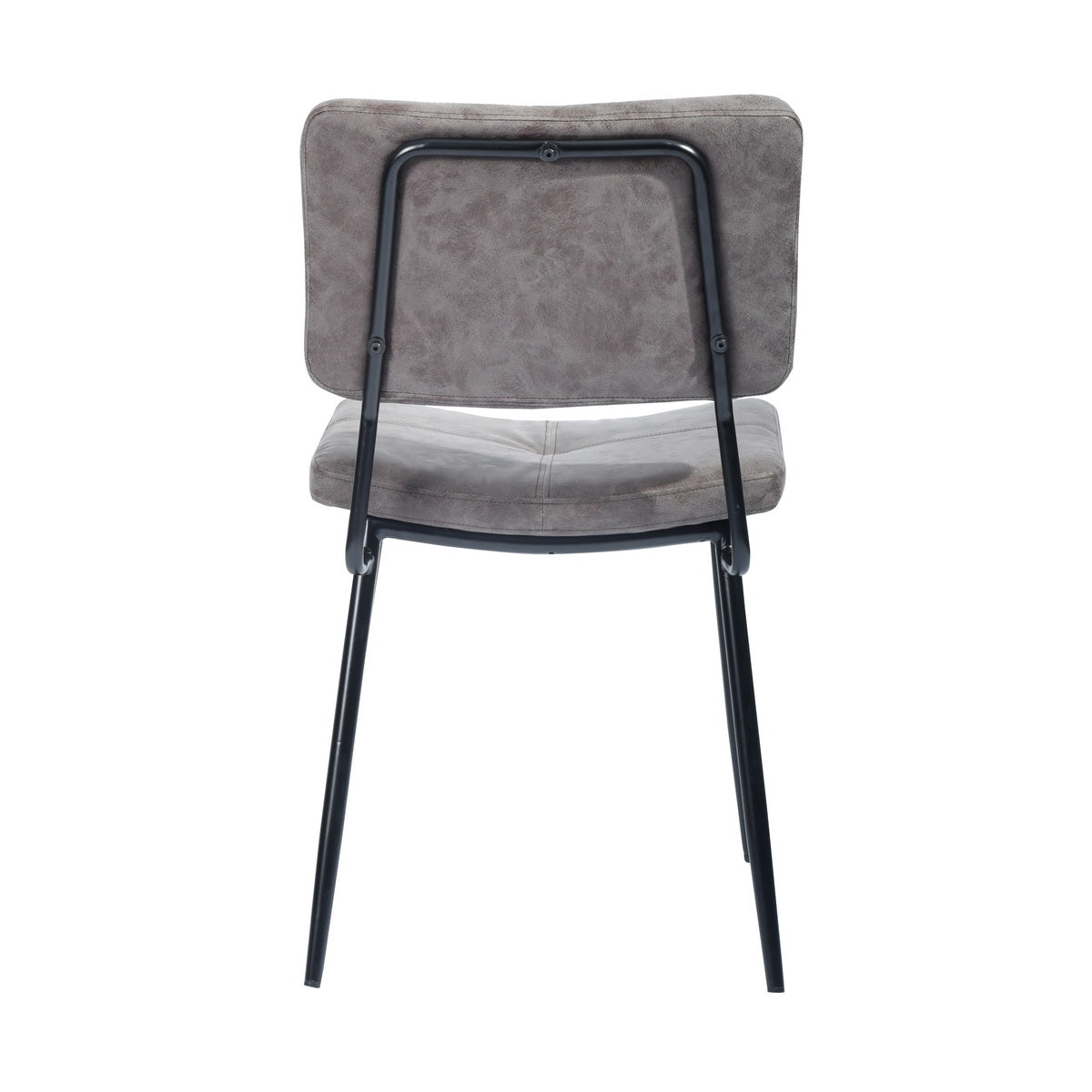 Dining Chairs Vintage PU Upholstered Metal Legs Karomi