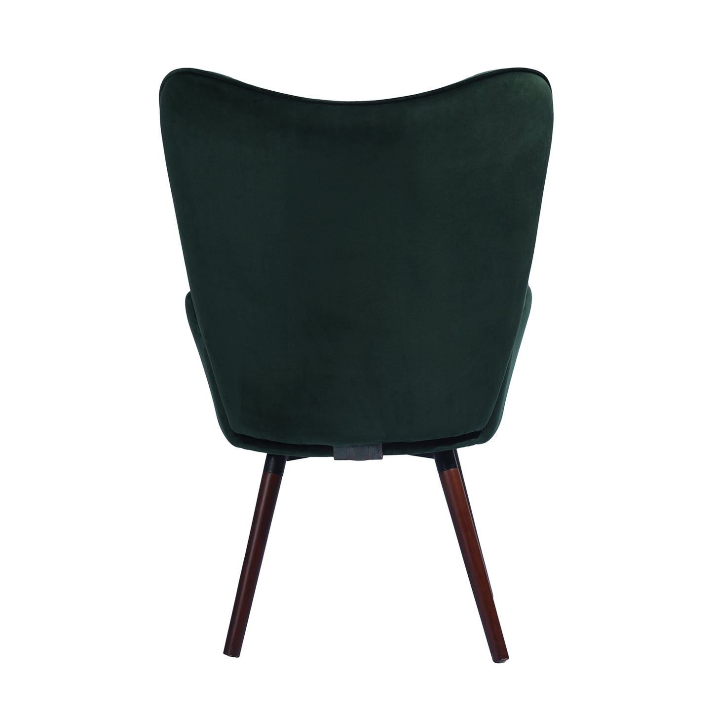Velvet Accent Chair Modern Tufted Button Wingback Wooden Legs Kas