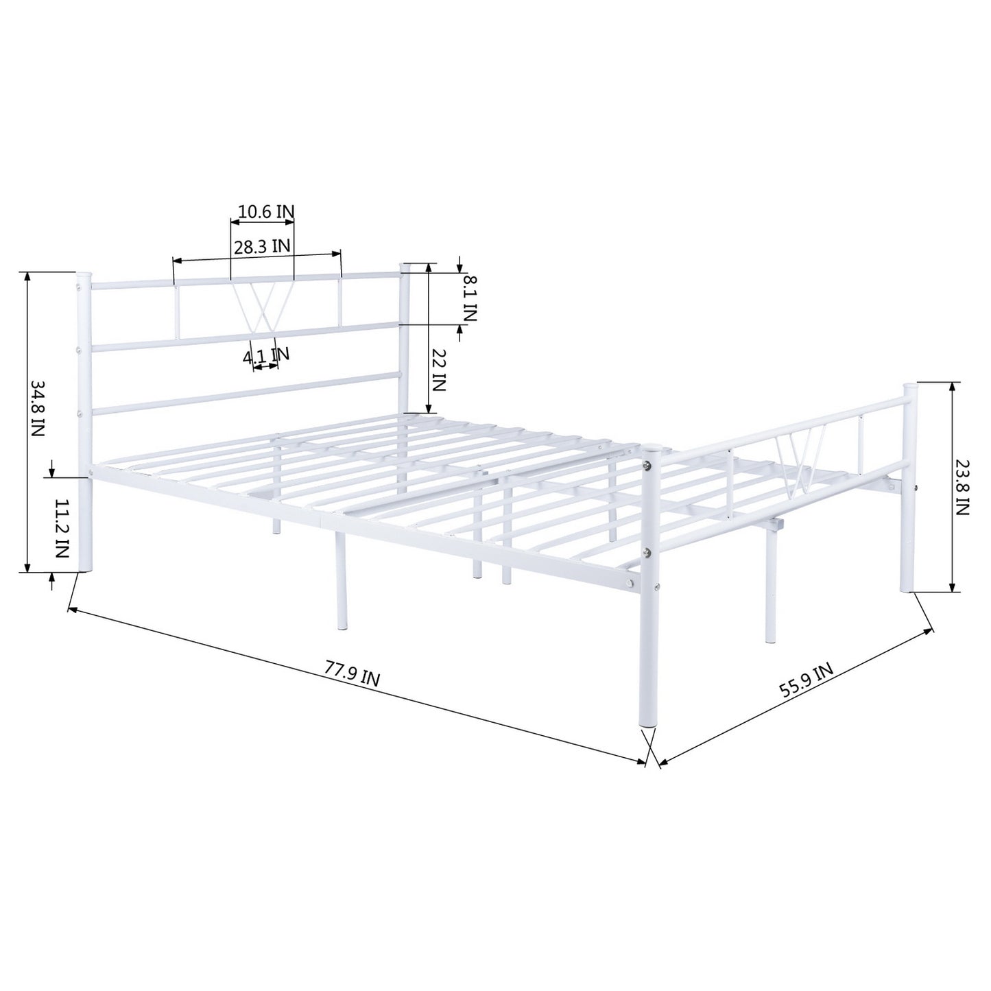 Double Bed Metal Bed Frame Koke