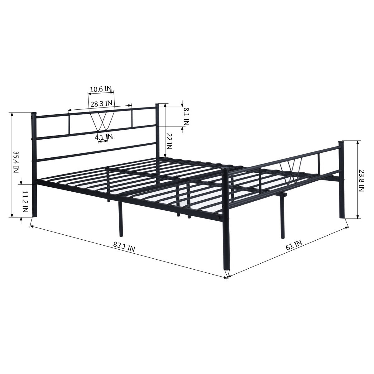 Double Bed Metal Bed Frame Koke