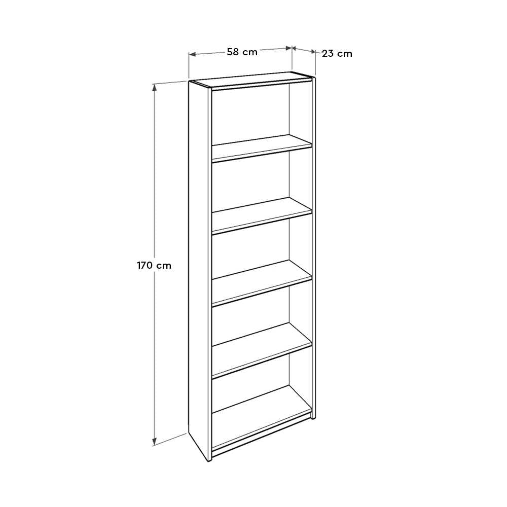 Bookcase W/ Five Section Sonoma KTP