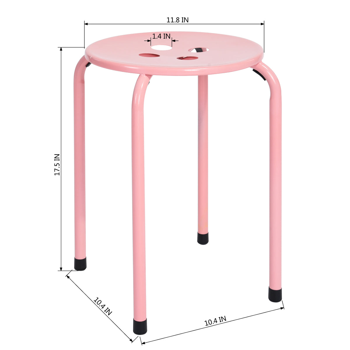 Plastic Stackable Stools Lemon