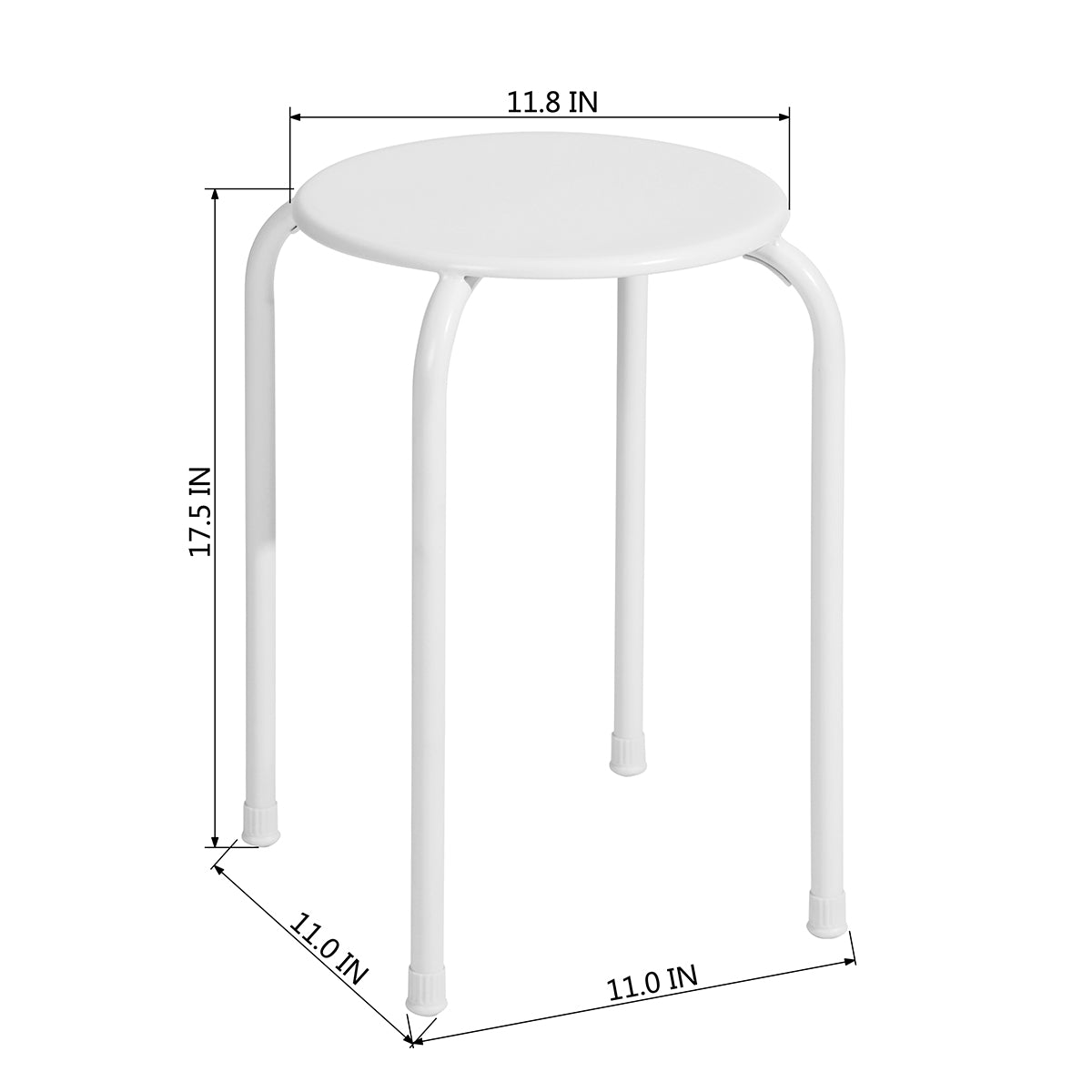 Plastic Stackable Stools Lemon