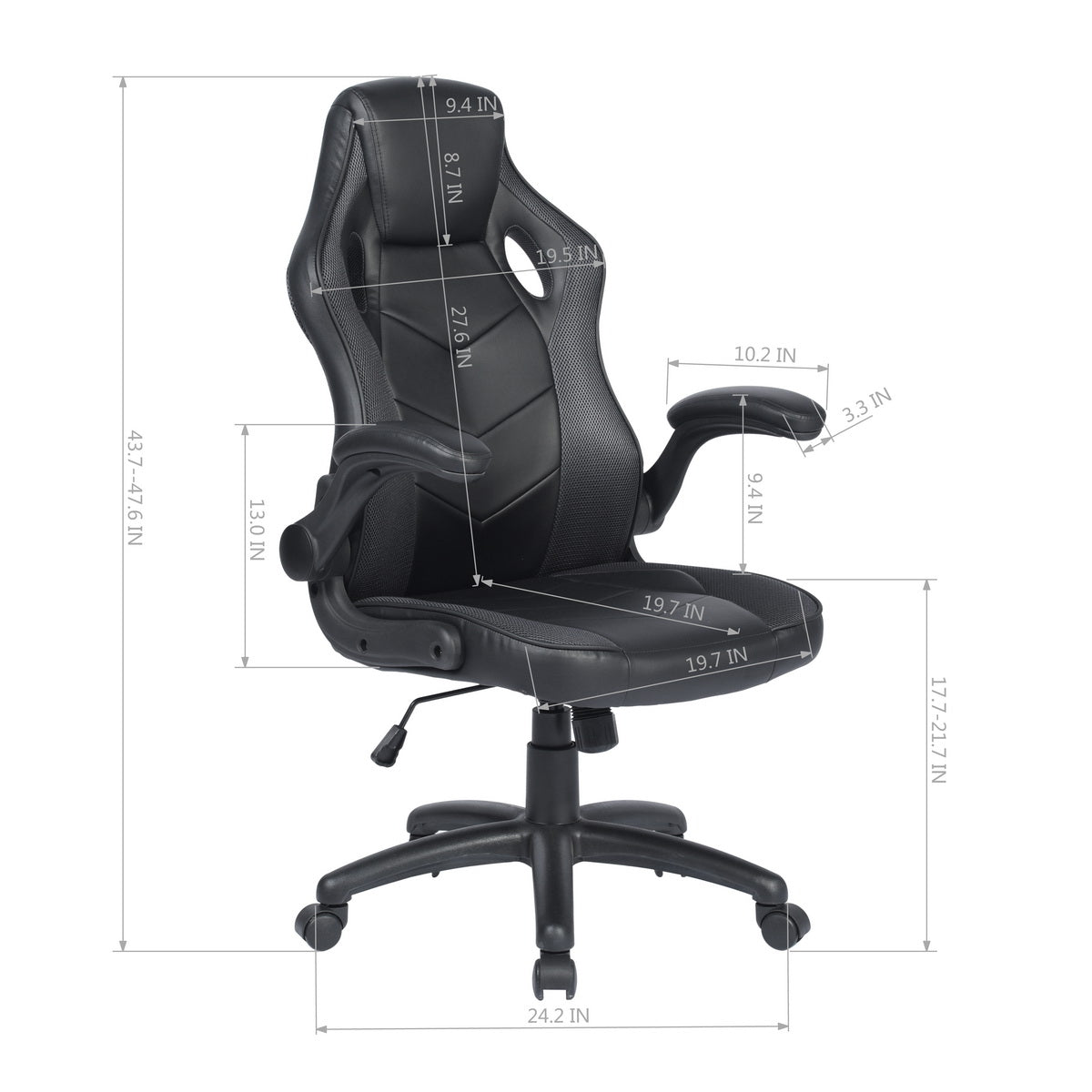 Gaming Chair Racing Office Chair Recliner Swivel Seat Height and Armrest Adjustable Little