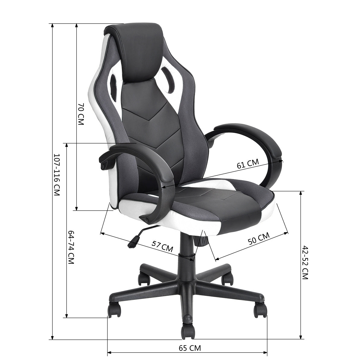 Gaming Chair Racing Office Chair Seat Height Adjustment Linton