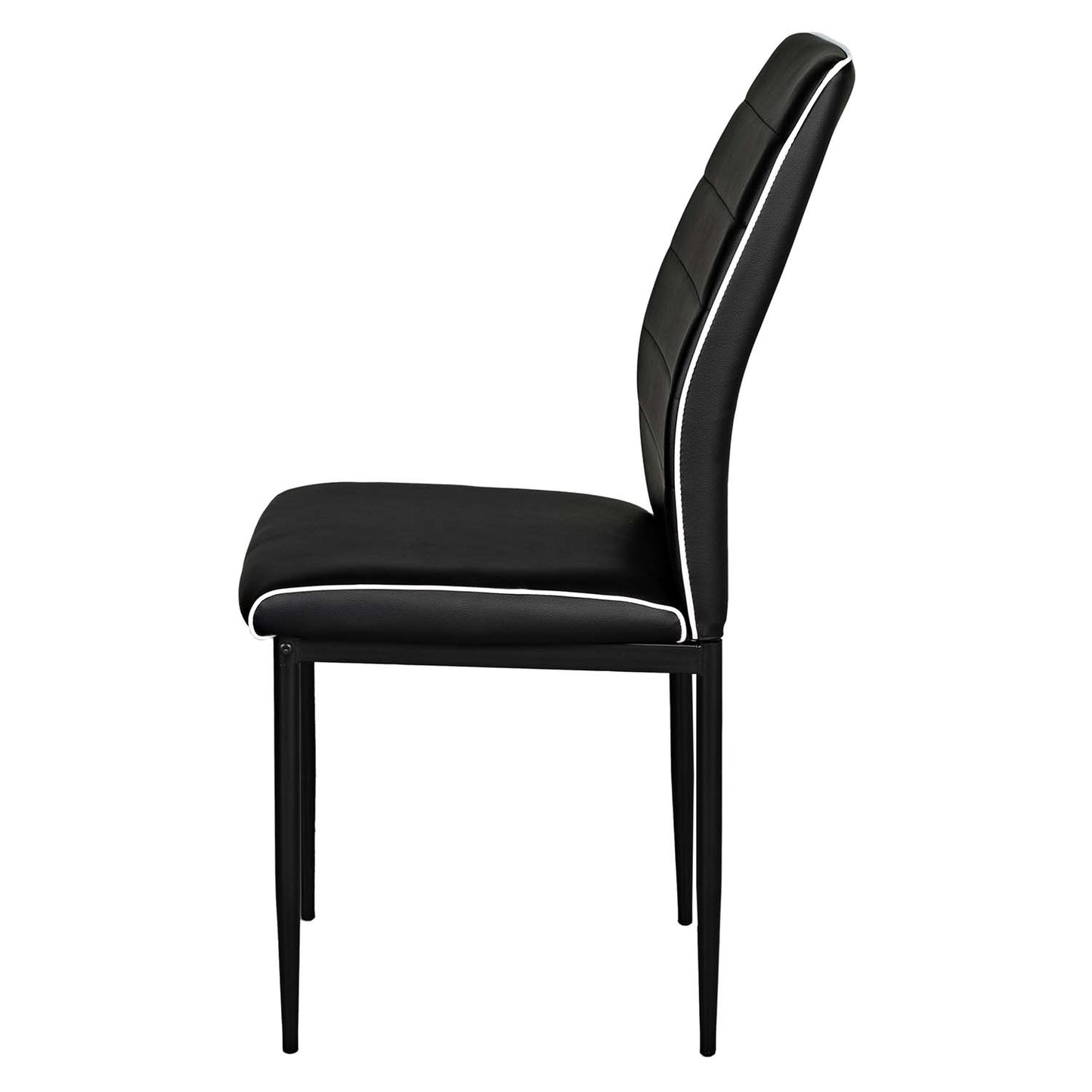 Dining Chairs PVC Upholstered Metal Legs Malika