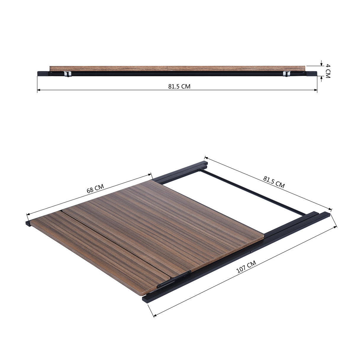 Folding Desk Writing Computer Desk with Shelf Megan