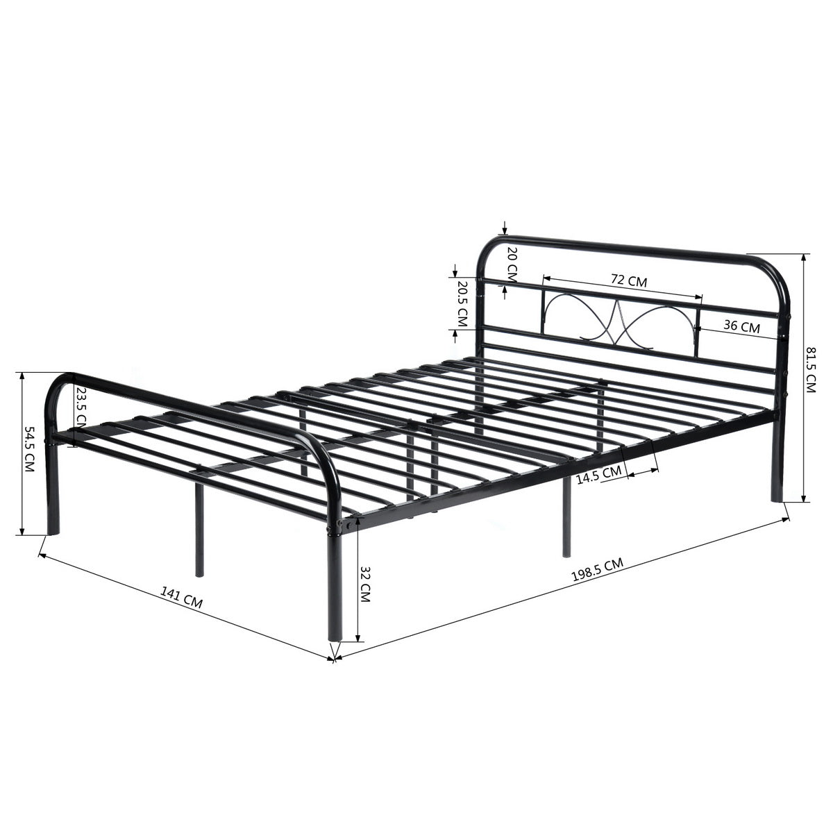 Double Bed Metal Bed Frame Milo