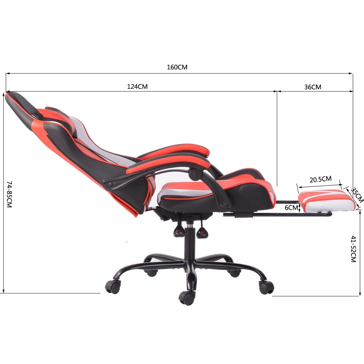 Gaming Chair Racing Office Chair Recliner Swivel with Headrest and Lumbar Pillow Nuggets