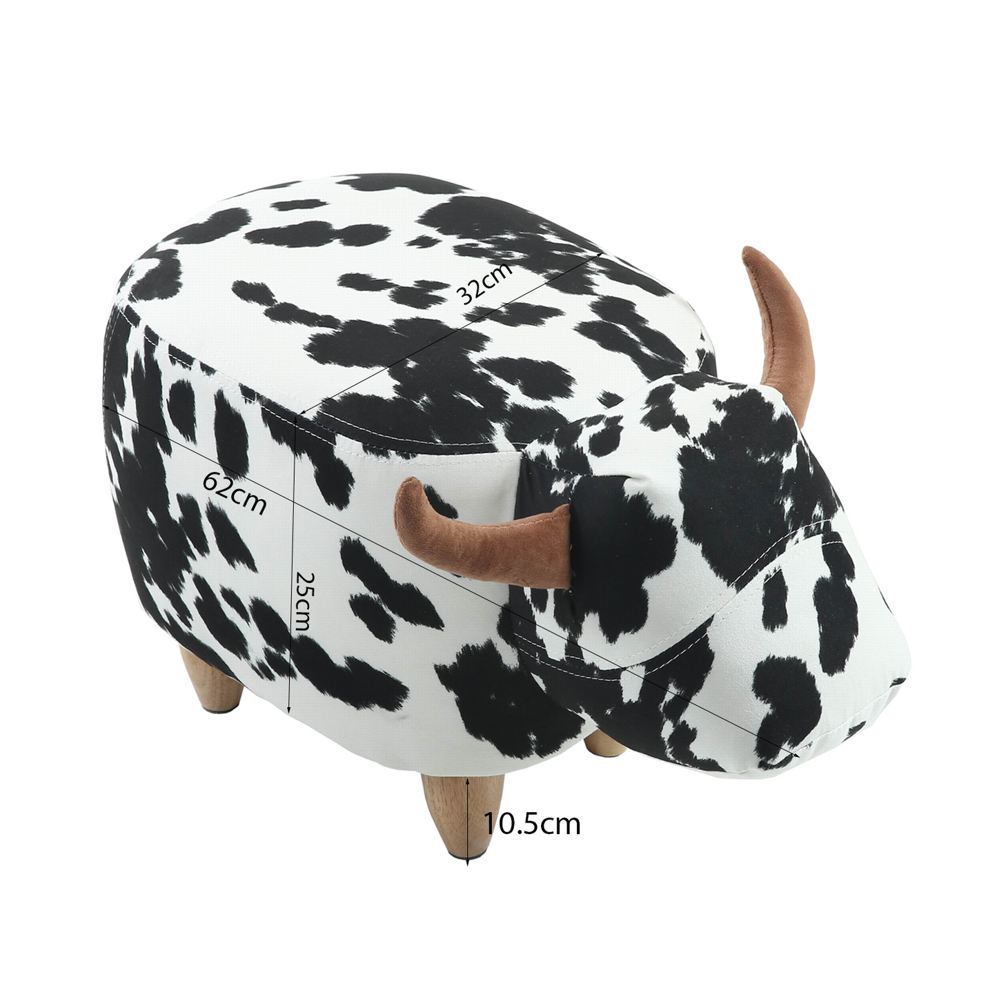 Storage Ottoman Animal Bench Upholstered Footrest Stool Olesen