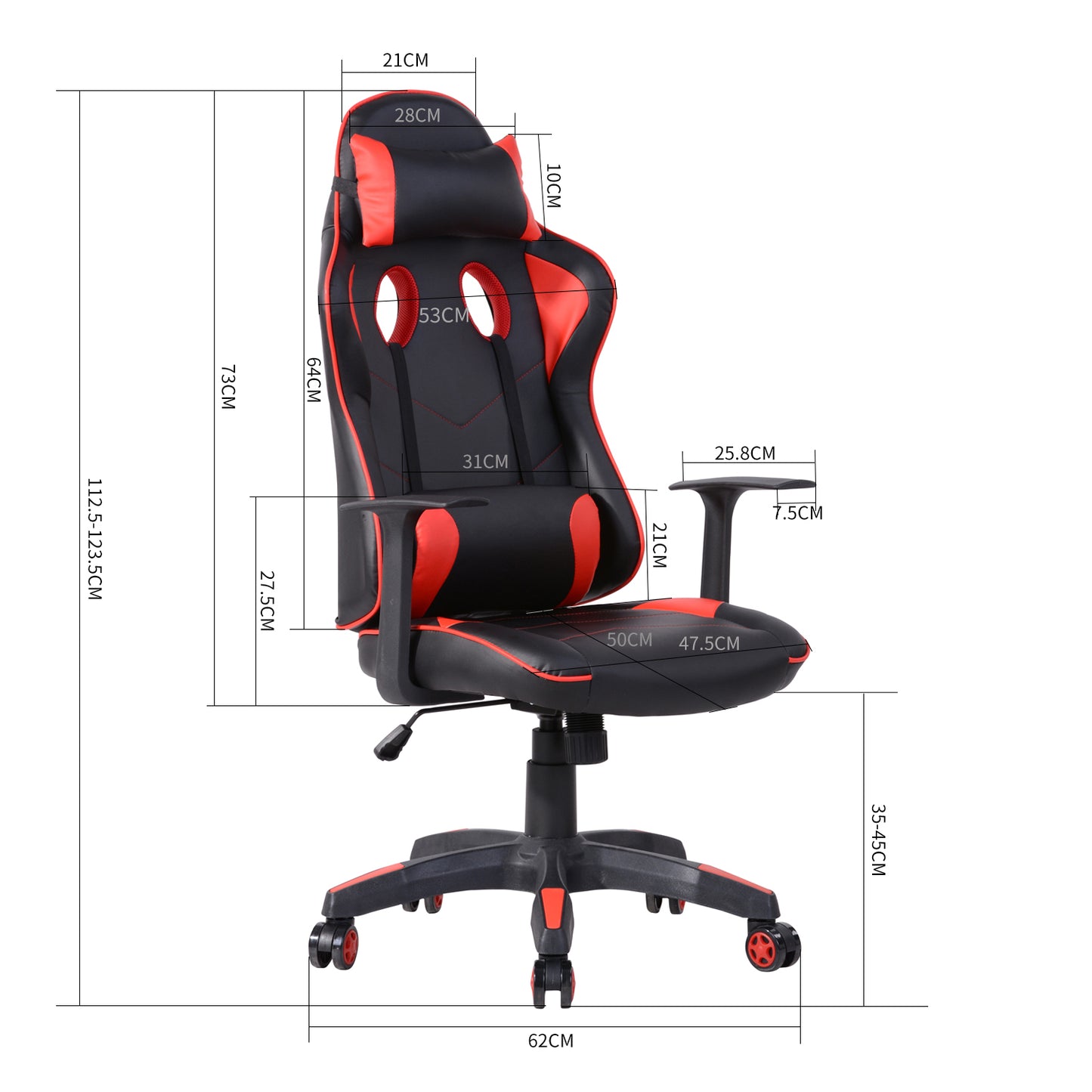 Gaming Chair Racing Office Chair Recliner Swivel with Headrest and Lumbar Pillow Opulent
