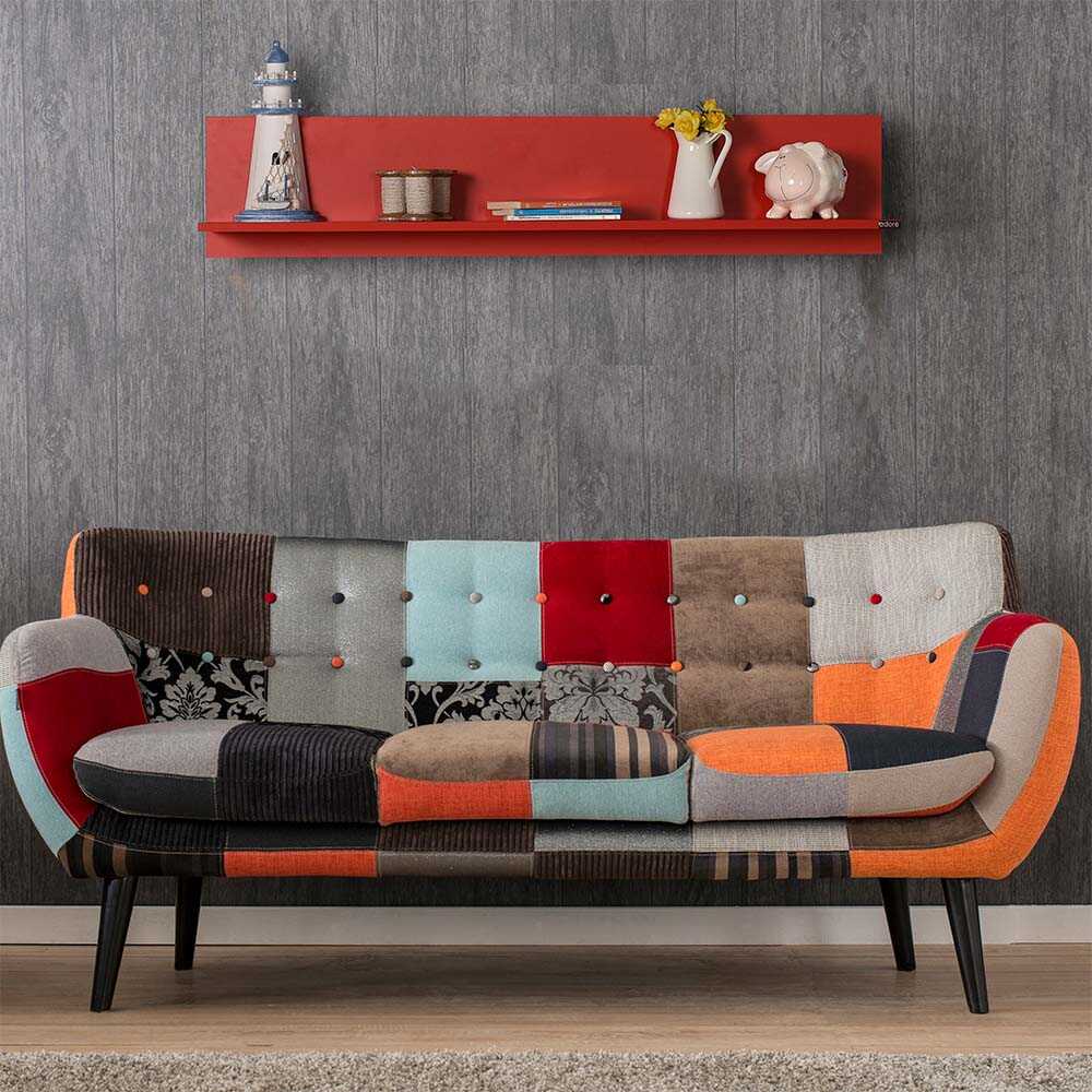 Flat Wall Shelf Red RAF
