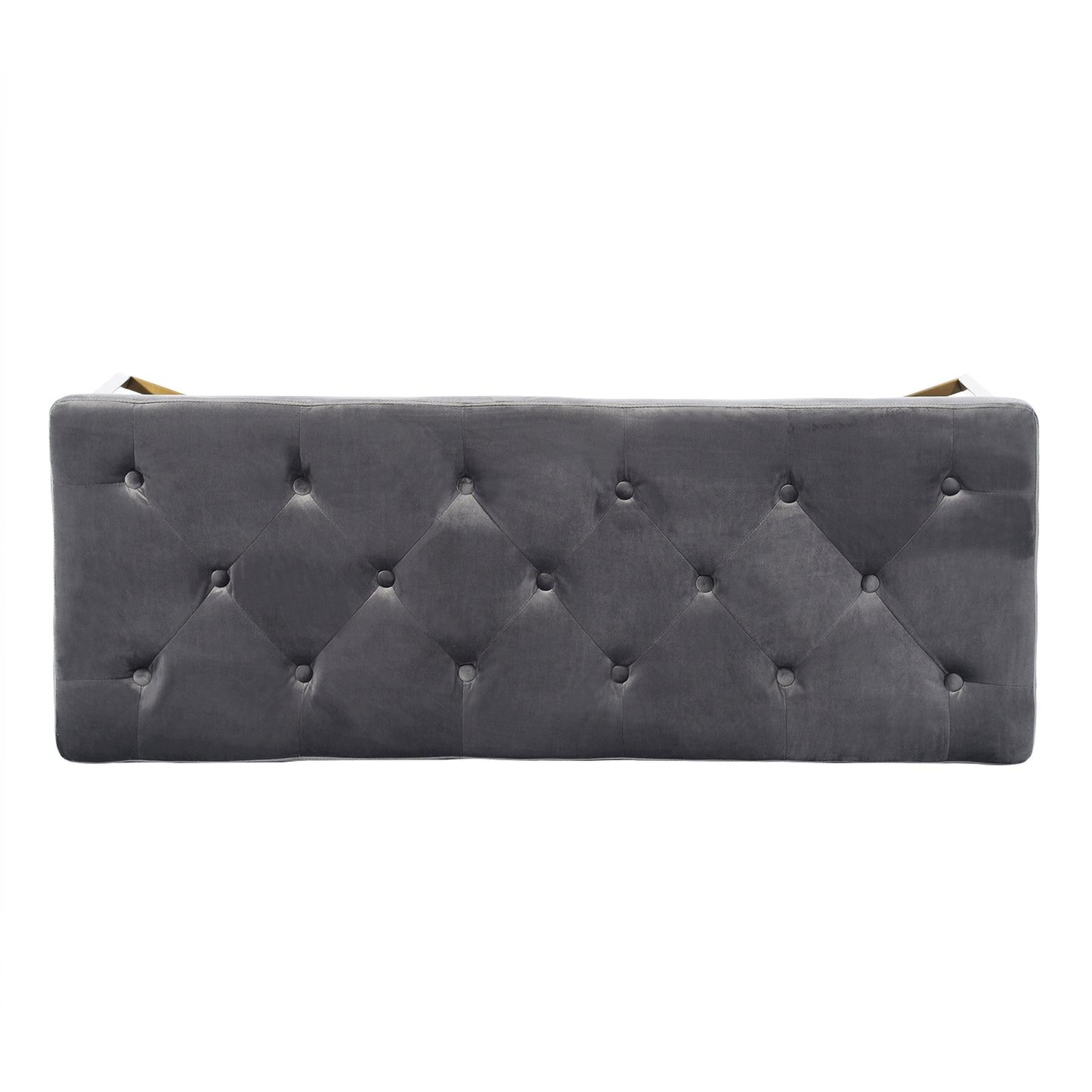 Ottoman Bench Velvet Upholstered Footrest Stool Rizzo