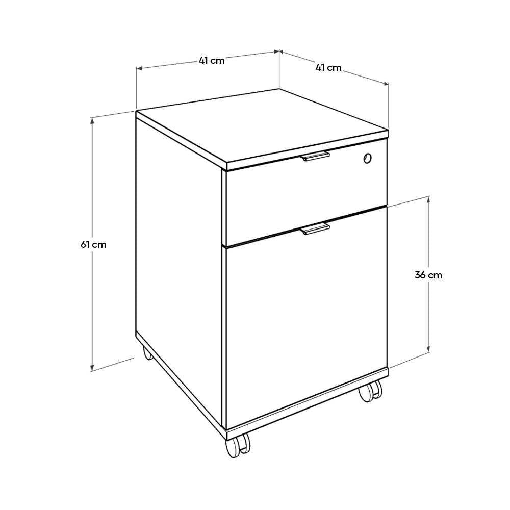 Rio Office Set Chest W/ One Lockable Drawer & One Section Sonoma RKM