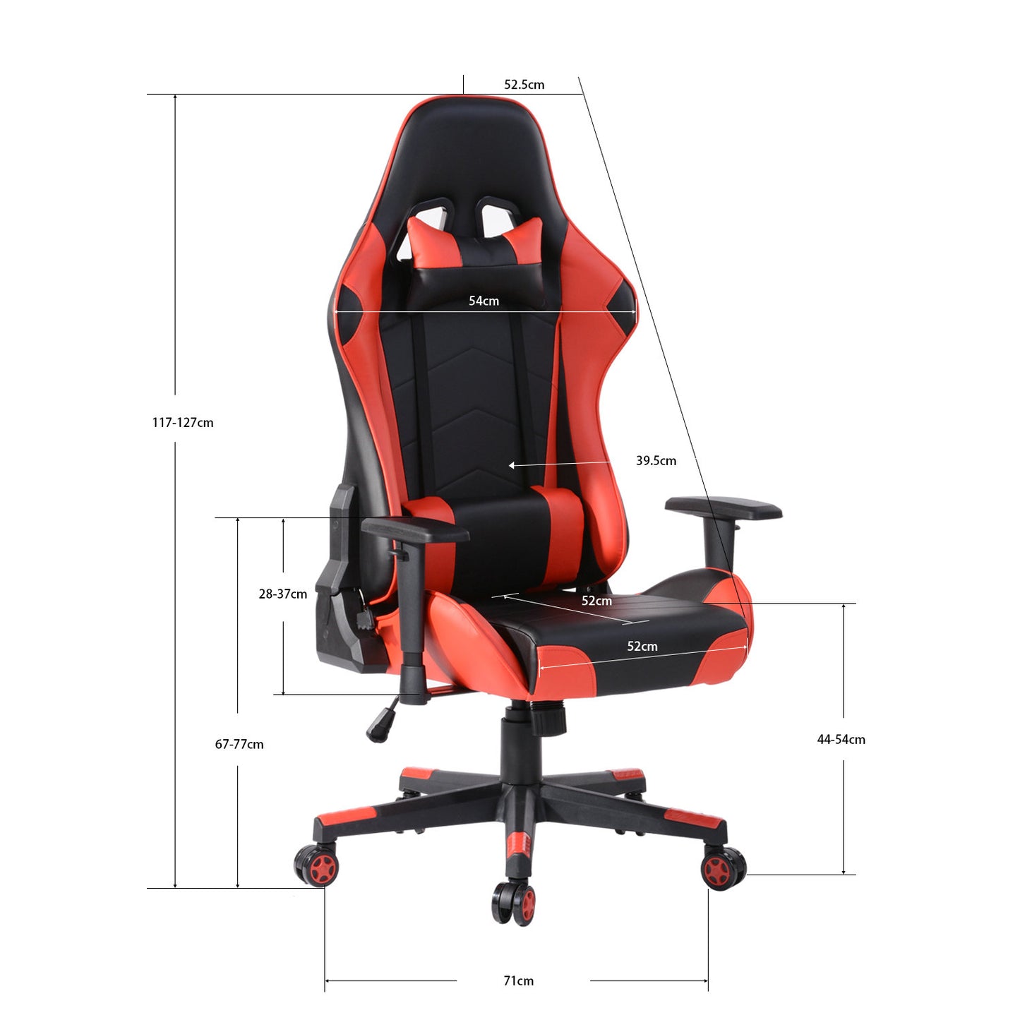 Gaming Chair Racing Office Chair Recliner Swivel Rocker with Headrest and Lumbar Pillow Roligesi