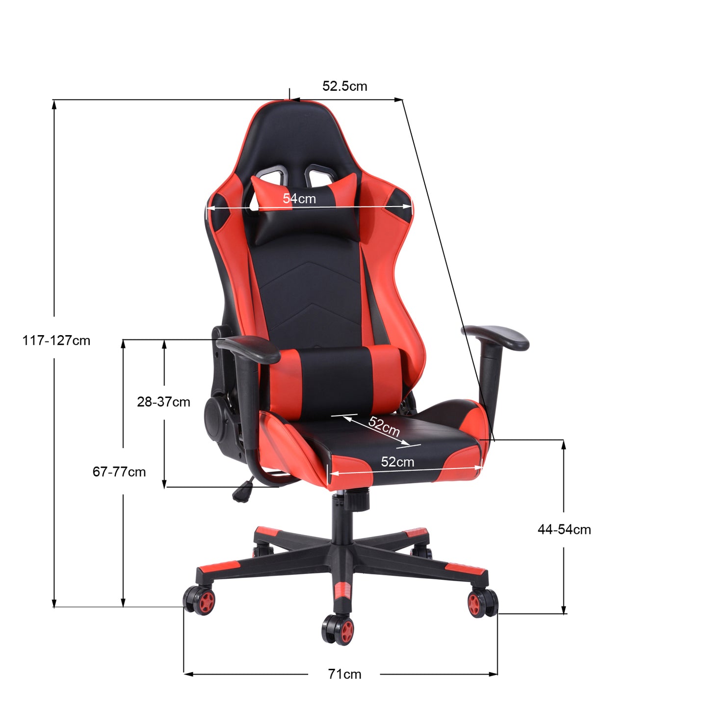 Gaming Chair Racing Office Chair Recliner Swivel Rocker with Headrest and Lumbar Pillow Roligesi