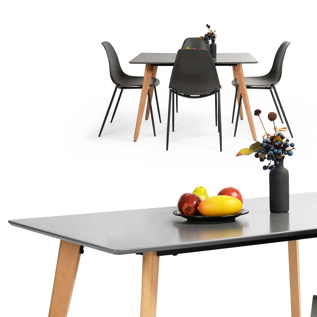 Modern Wooden Dining Table Rectangular Rookie