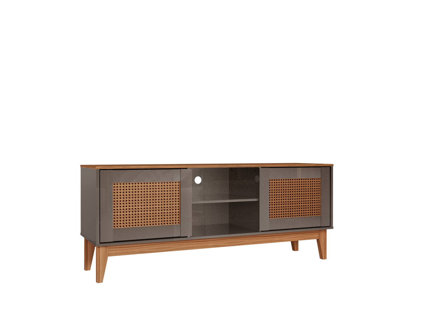 TV Stand Safira Pearl Grey/Noce