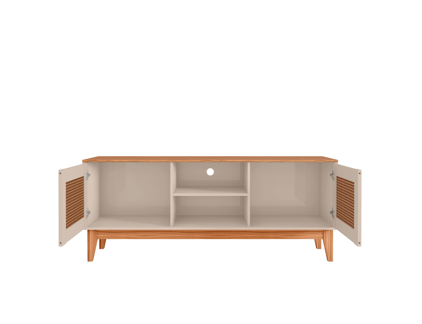 TV Stand Safira Off White/Noce