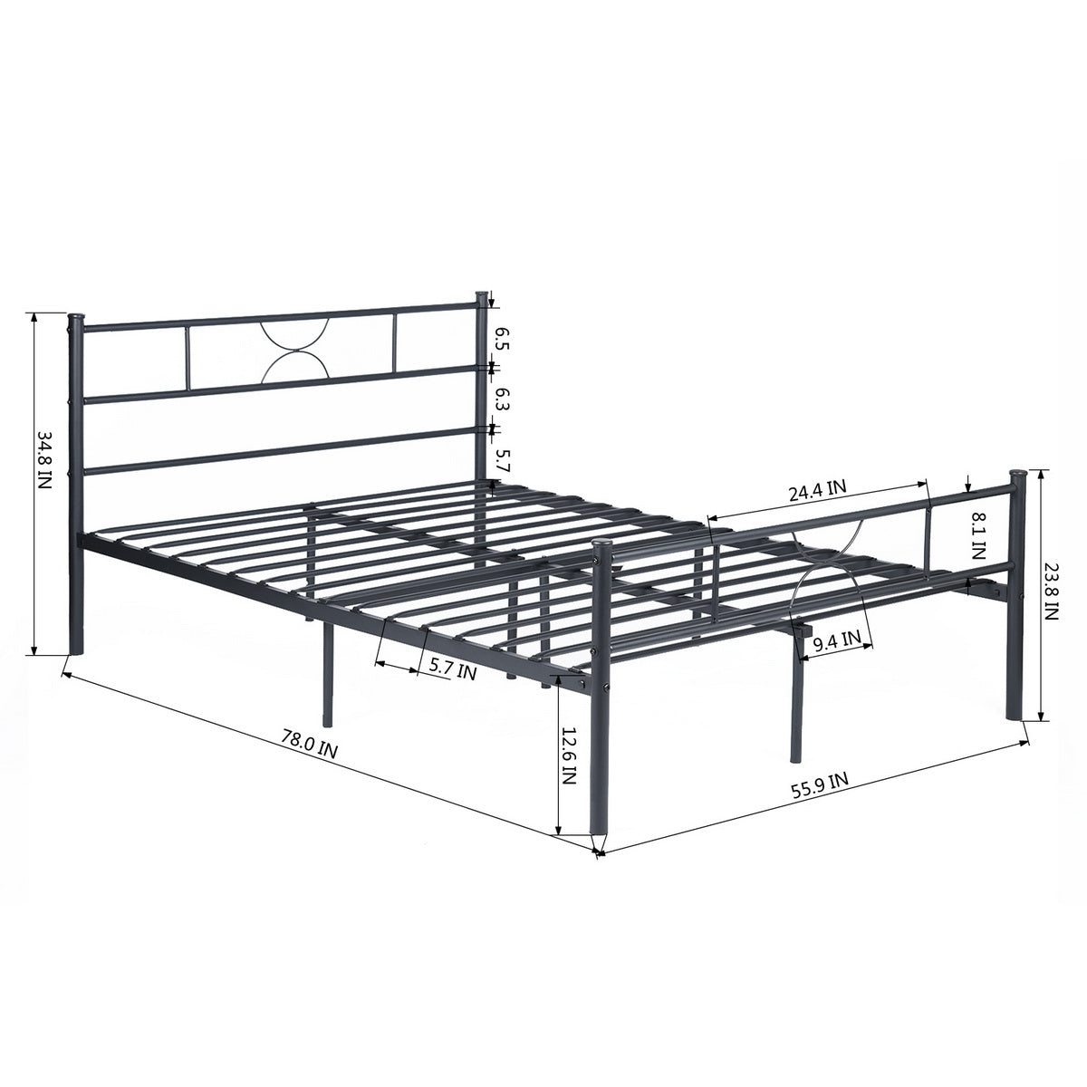 Double Bed Metal Bed Frame Sane
