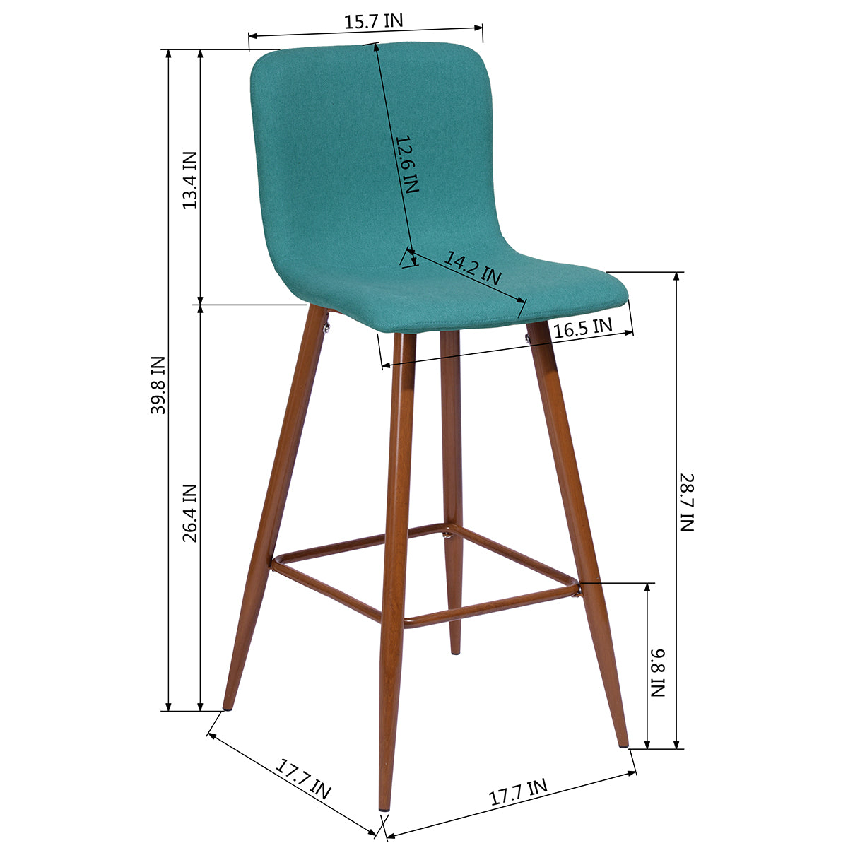 Barstools Fabric Upholstered Golden Legs Bar Stools Scargill