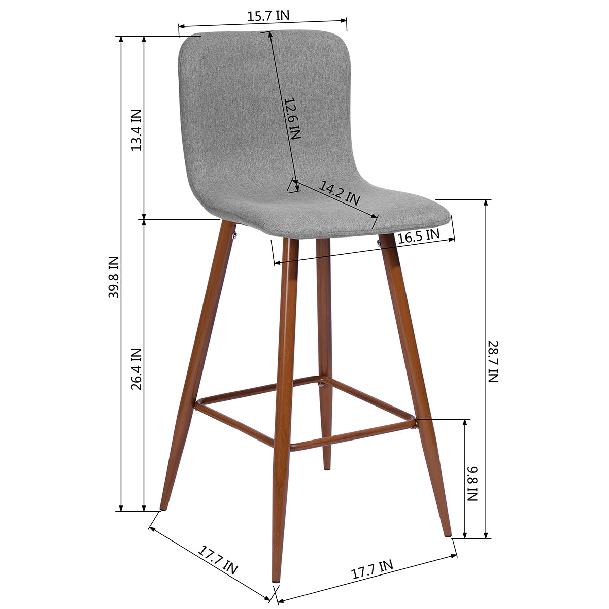 Barstools Fabric Upholstered Golden Legs Bar Stools Scargill