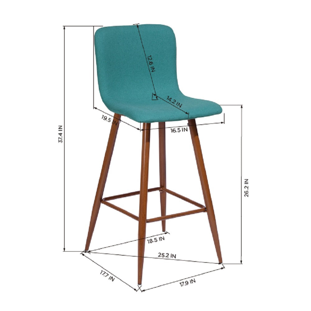 Barstools Fabric Upholstered Golden Legs Bar Stools Scargill
