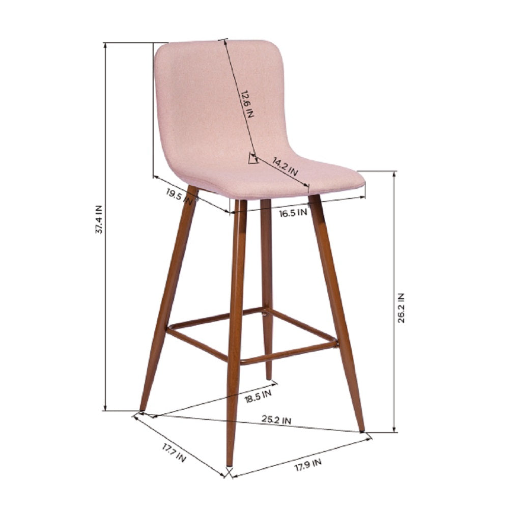 Barstools Fabric Upholstered Golden Legs Bar Stools Scargill