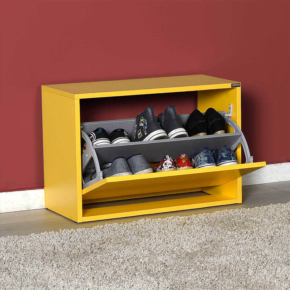 Shoe Cabinet W/ Shoe Storage Yellow SHC