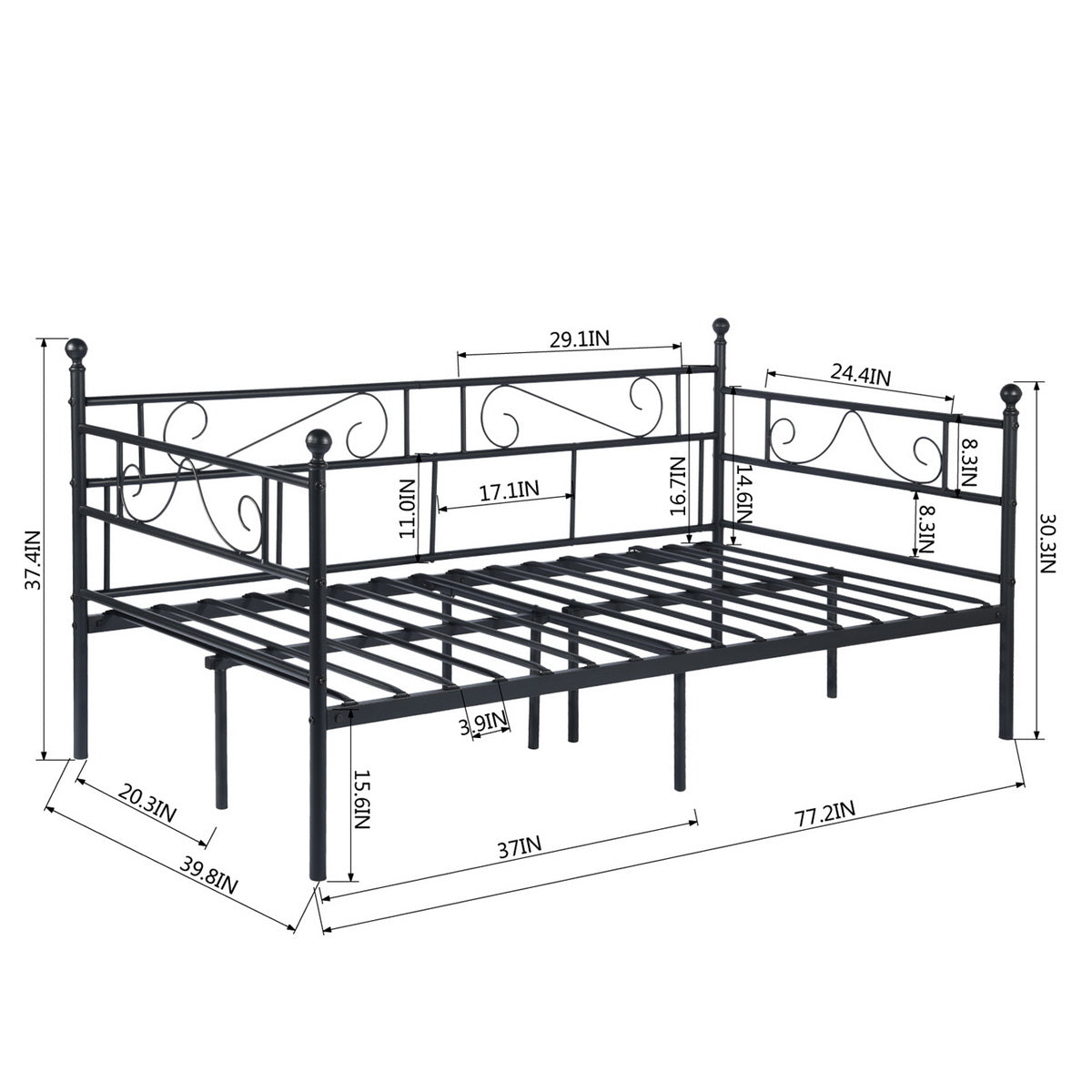 Single Bed Metal Bed Frame Sorosis