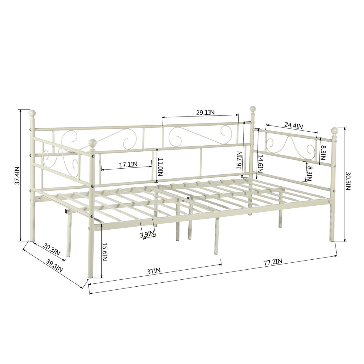 Single Bed Metal Bed Frame Sorosis