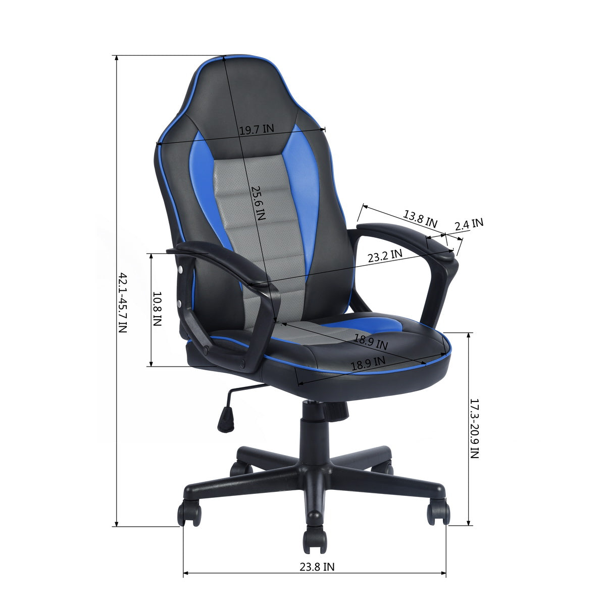 Gaming Chair Racing Office Chair Seat Height Adjustment Terrell