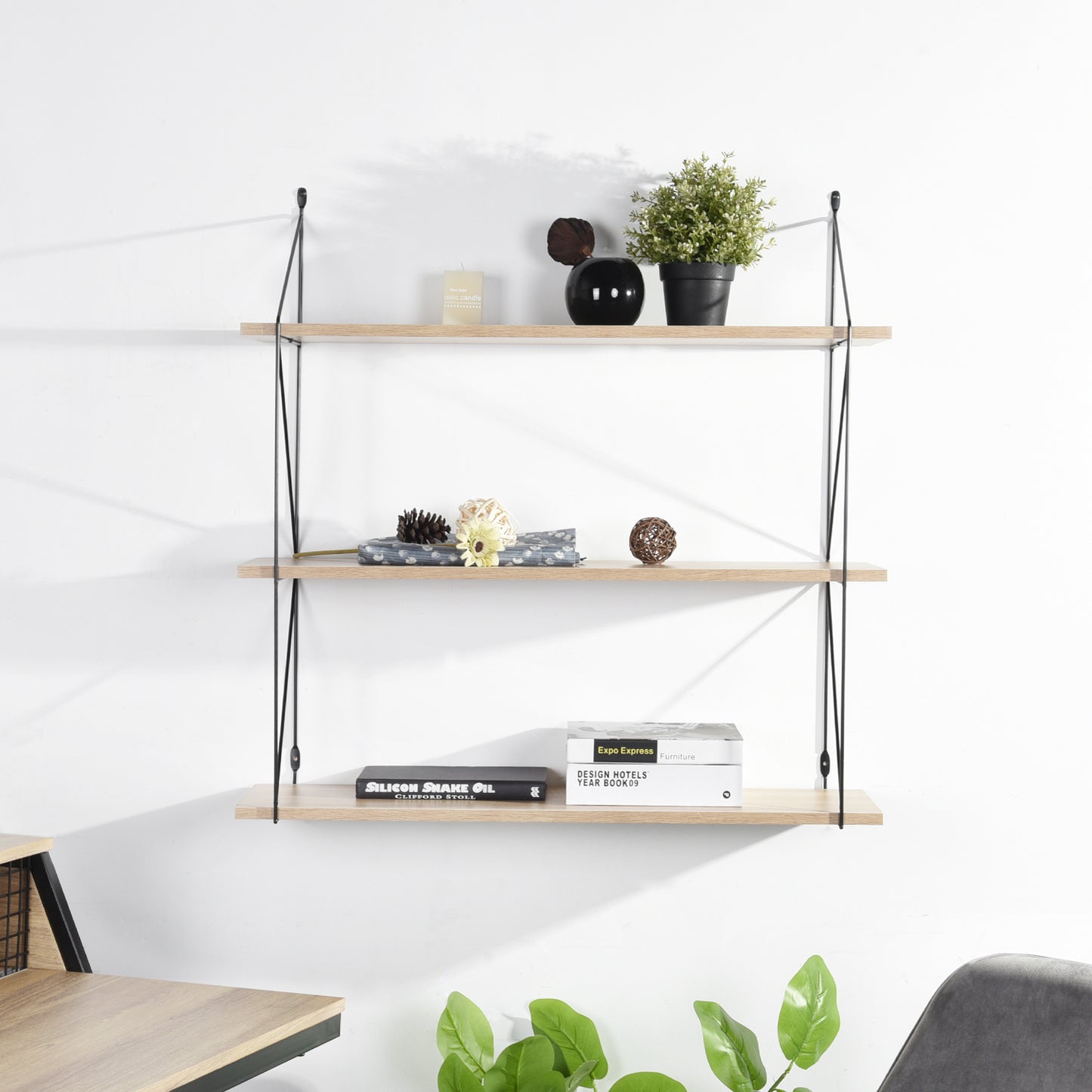 Floating Wall Shelves Decorative 3-Shelf Terzo