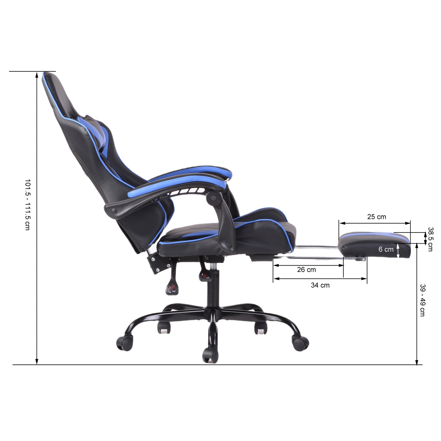 Gaming Chair Racing Office Chair Recliner Swivel Rocker with Headrest and Lumbar Pillow Todd