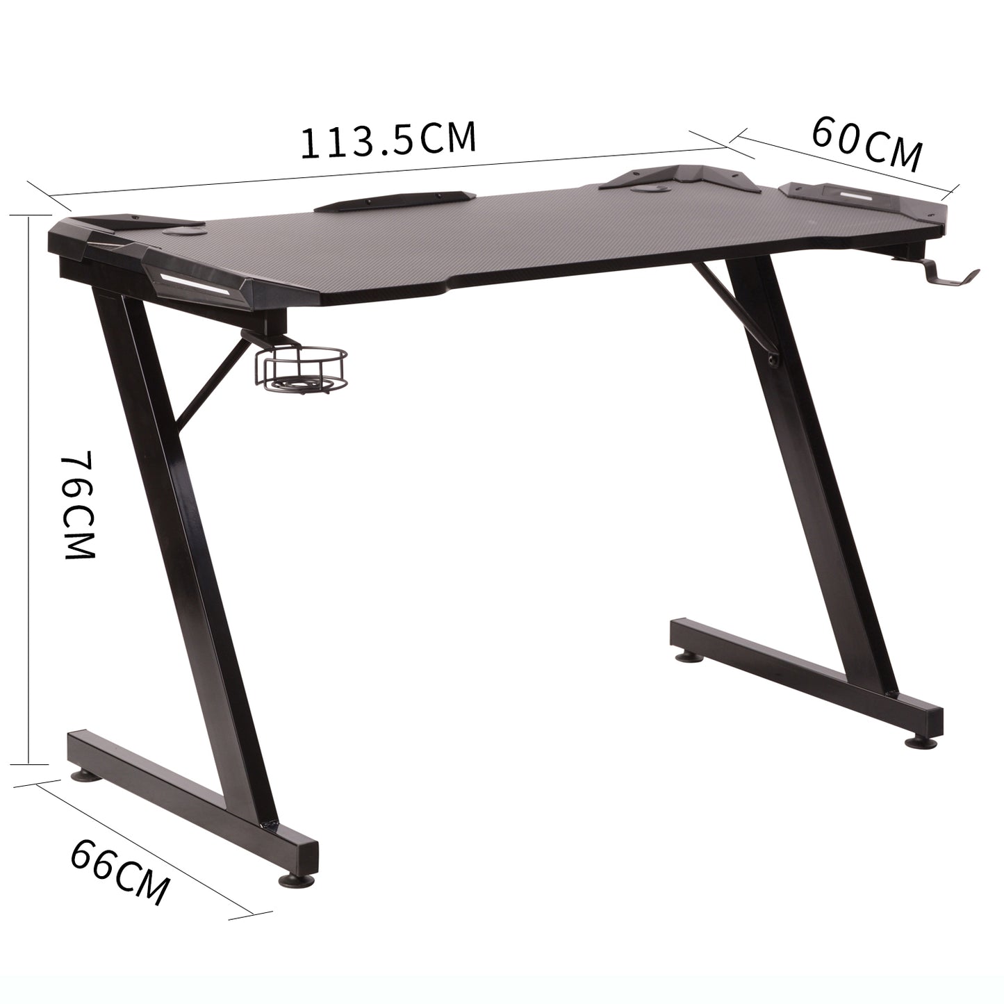 Gaming Desk K Shaped Computer Desk Office Workstation Wamer
