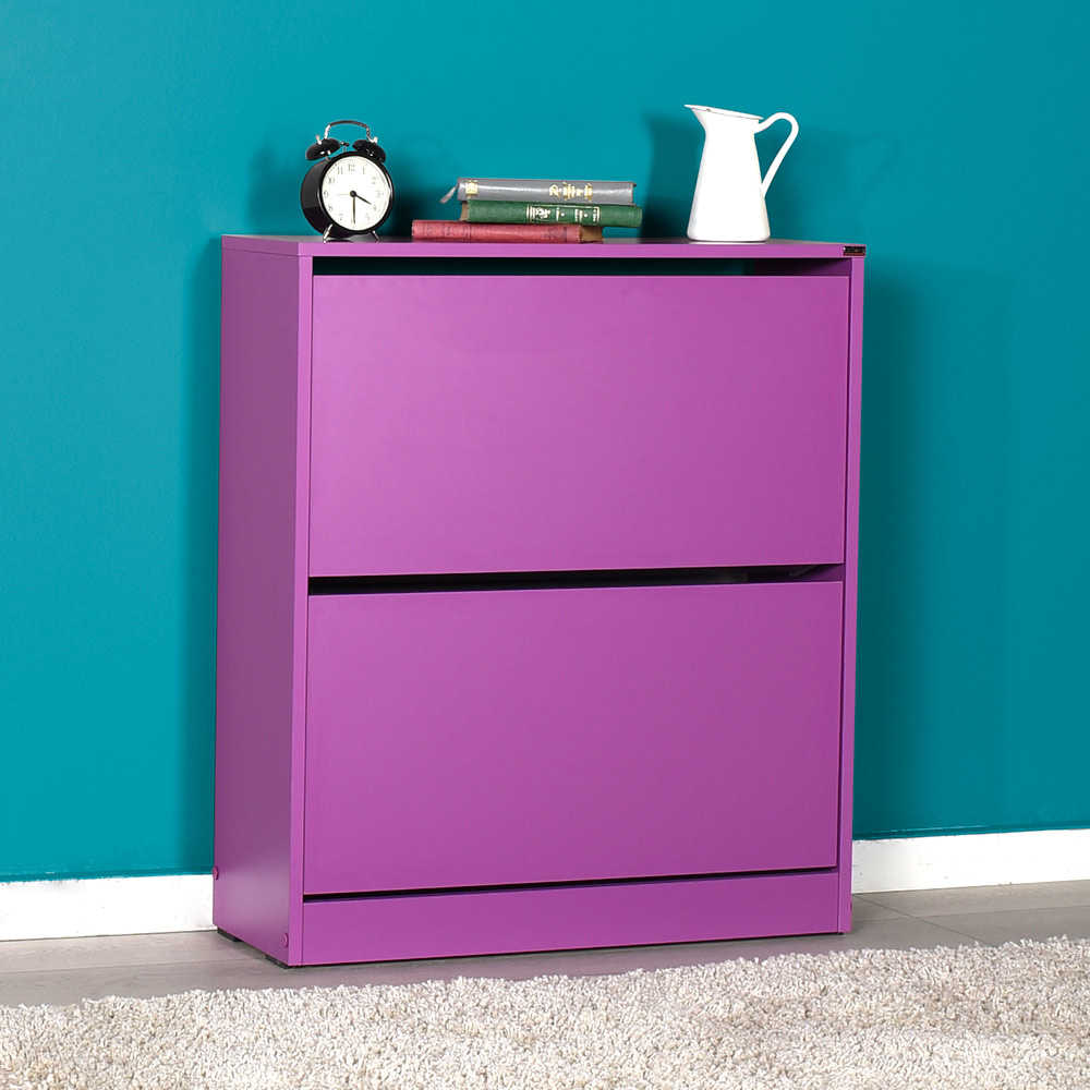 Shoe Cabinet W/ Two Section Purple SHC