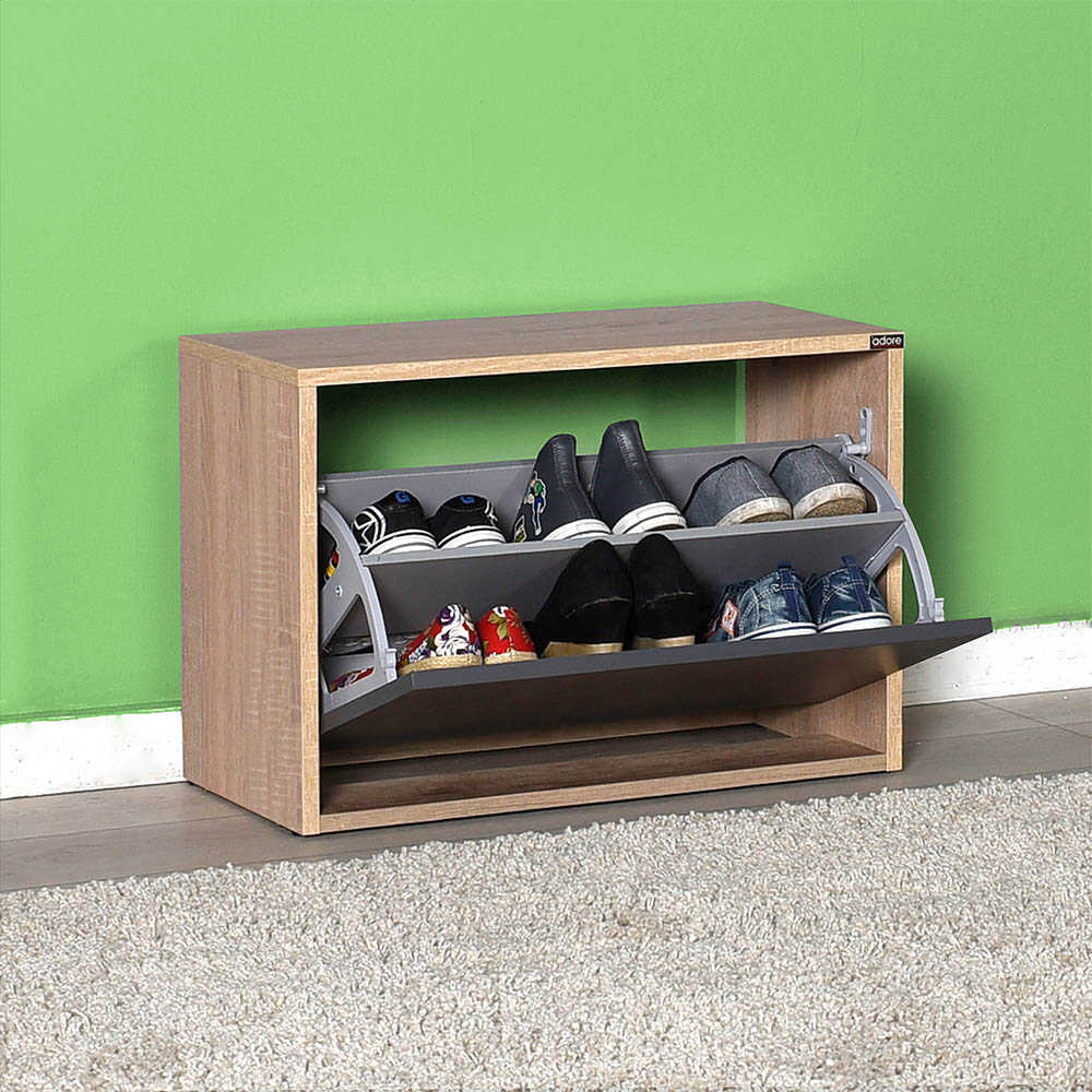 Shoe Cabinet W/ Shoe Storage Sonoma & Anthracite SHC