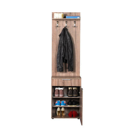 Hallstand & Shoe Cabinet W/ One Drawer & Door Latte PRT