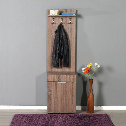 Hallstand & Shoe Cabinet W/ One Drawer & Door Latte PRT