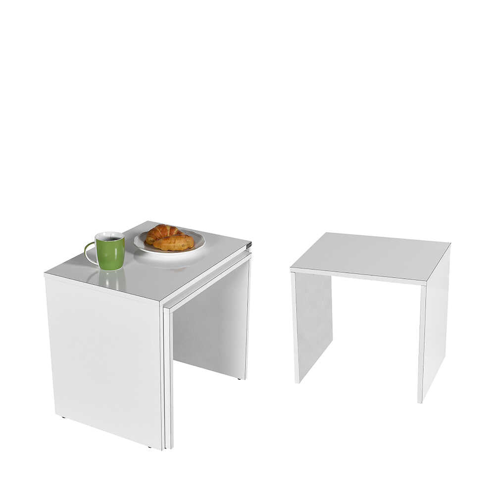 Trio Coffe Table Set High Gloss White SHP