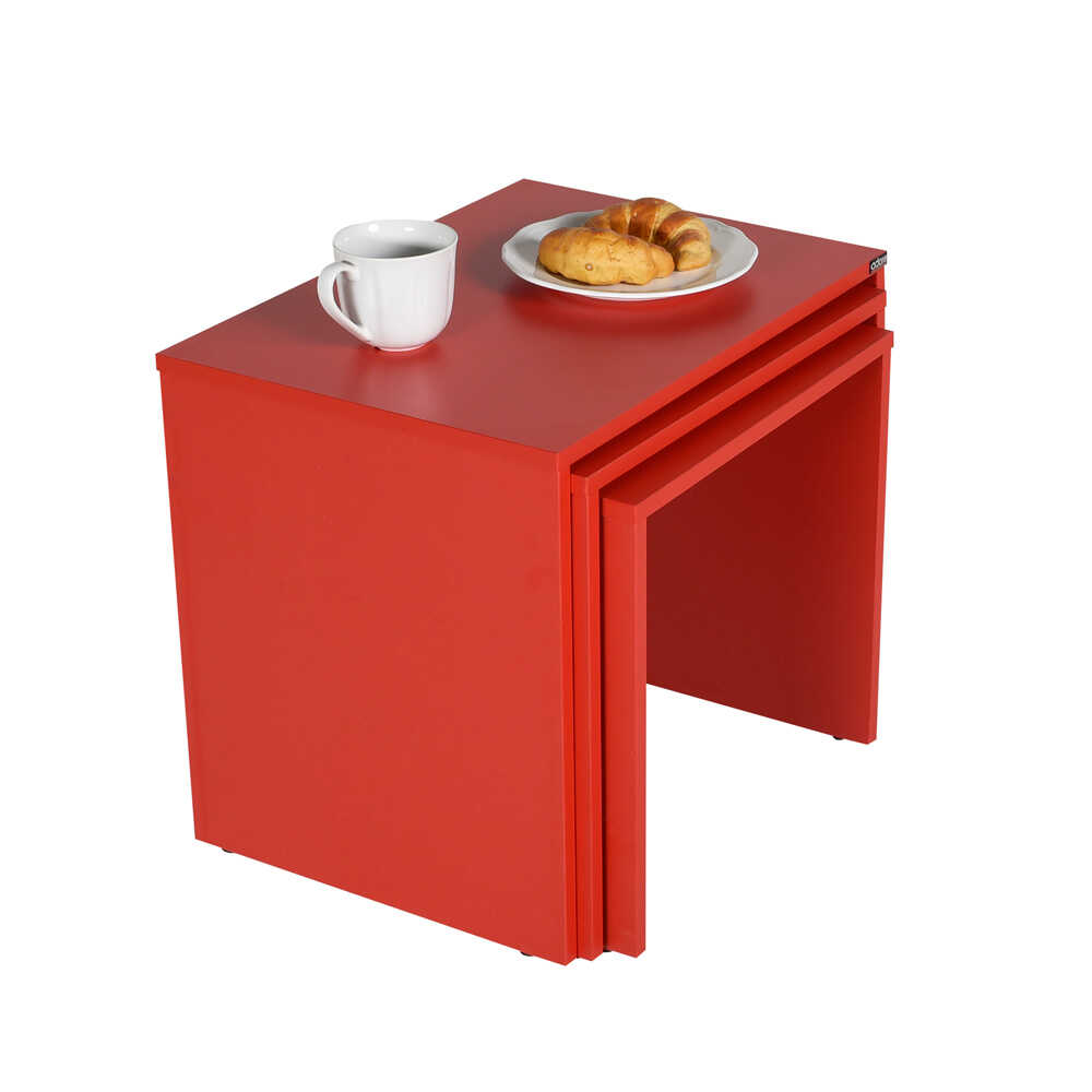 Trio Coffe Table Set Red SHP