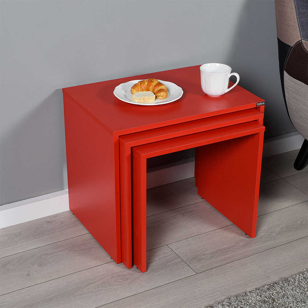 Trio Coffe Table Set Red SHP