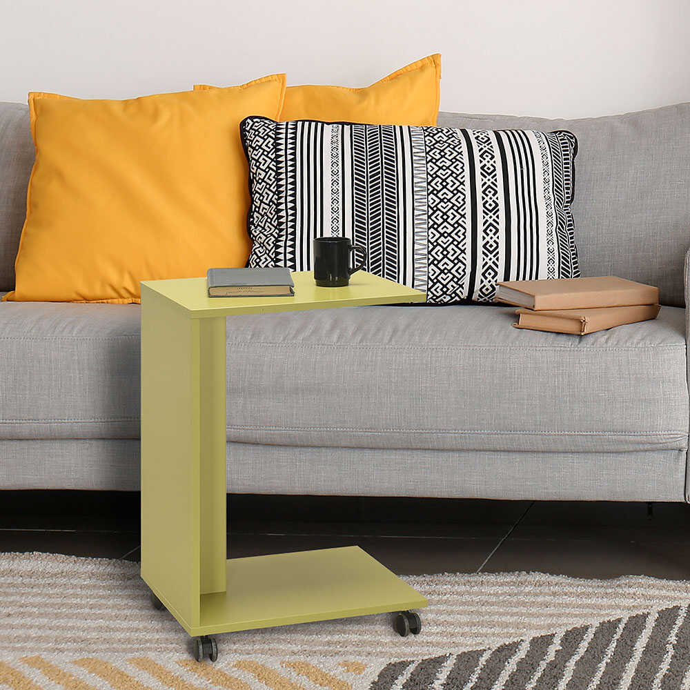 Side Table With Wheels Green SHP