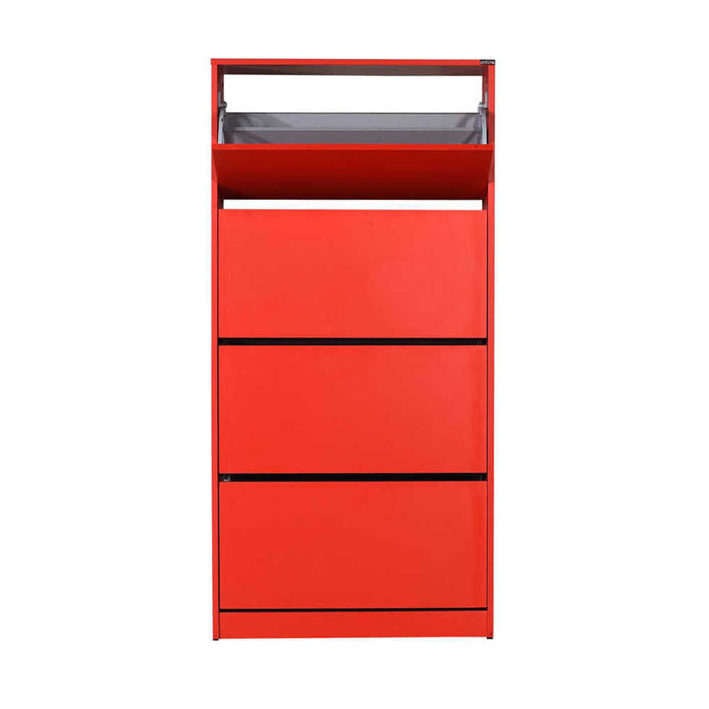 Shoe Cabinet W/ Four Section Red SHC