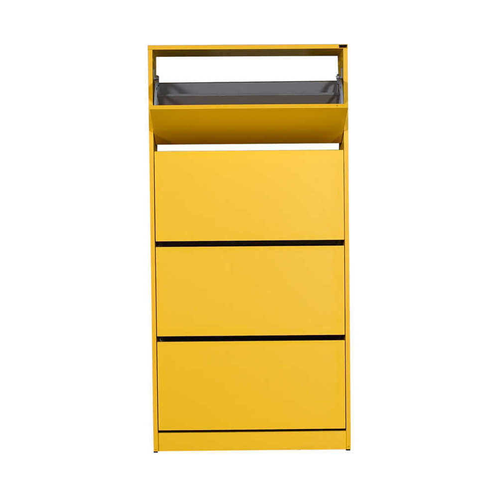 Shoe Cabinet W/ Four Section Yellow SHC